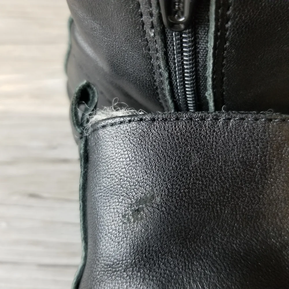 Zara Infants Black Faux Fur Lined Combat Boots